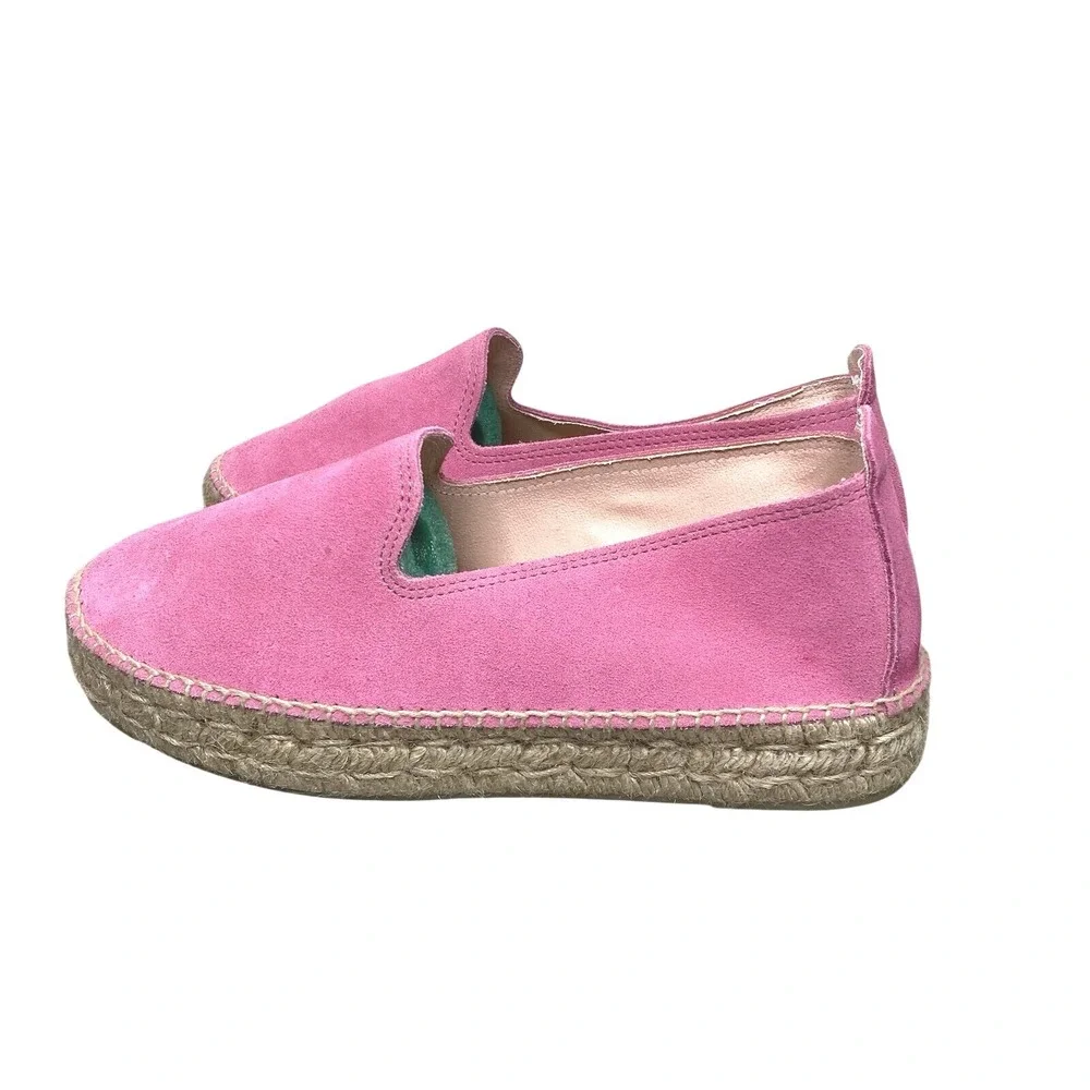 Manebi Espadrilles Double Sole 4cm Suede Bold Pink EU 41/US‎ 10